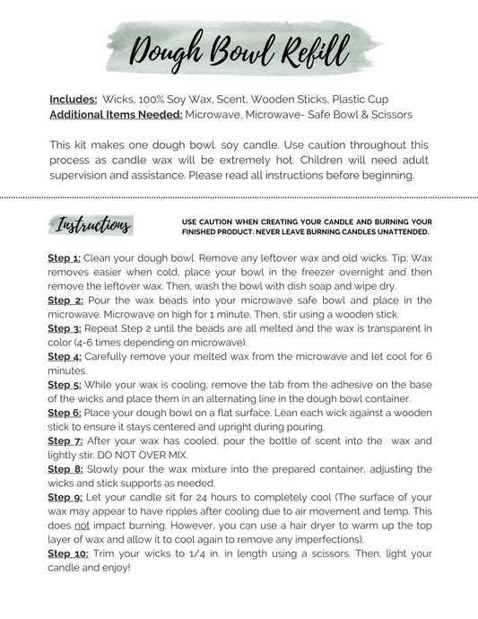 Dough Bowl Refill Kits