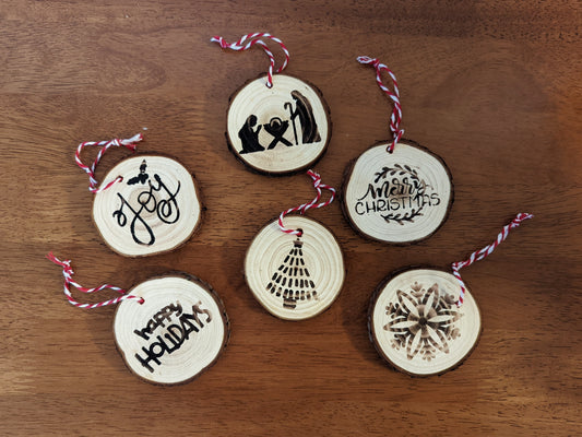 Small Wood Ornaments